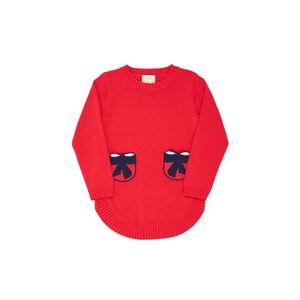 TBBC. Terrell Tunic in Richmond Red w Nantucket Navy bows.